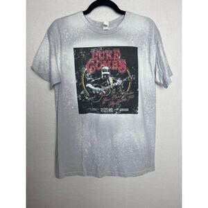 Luke Combs Gray Short Sleeve T-Shirt Splatter Print Tultex Size Medium